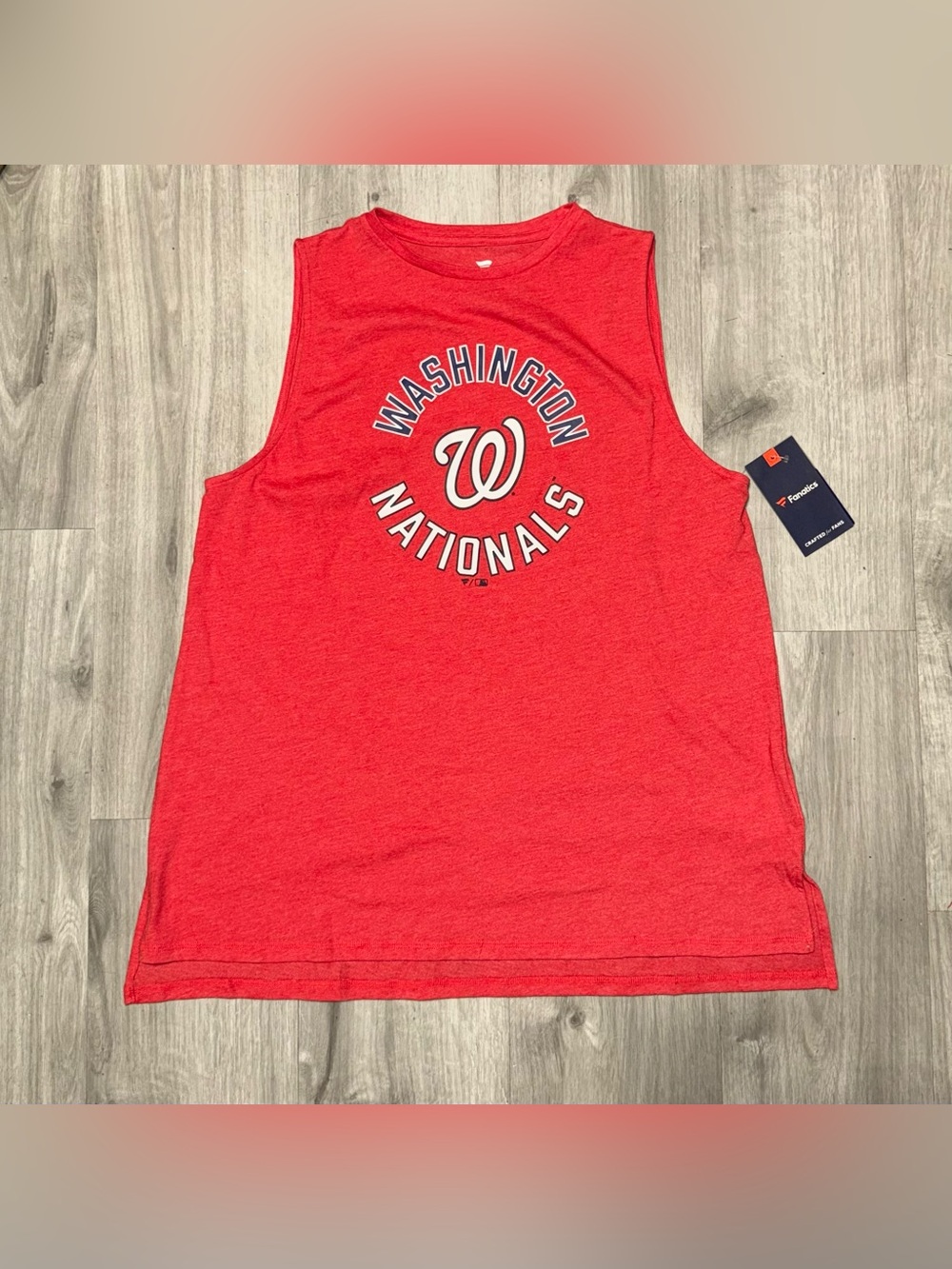 Women’s XL Washington Nationals Red Sleeveless Tank Top by Fanatics NWT